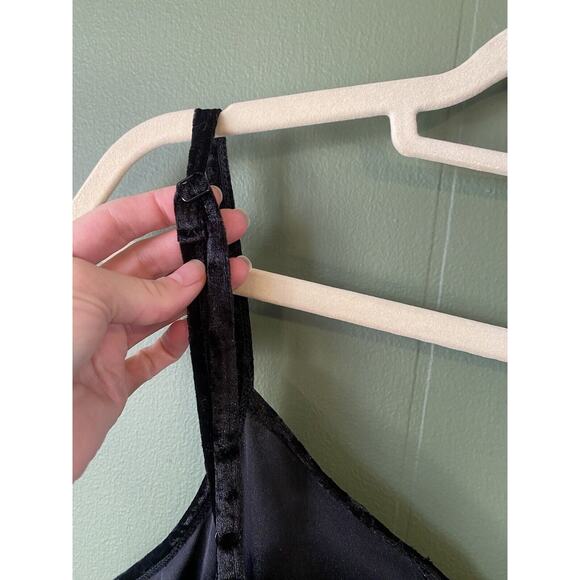 BONGO Dress Womens Large Mini Black Velvet Witchy Dark Romantic Y2K Pullover - Picture 4 of 11